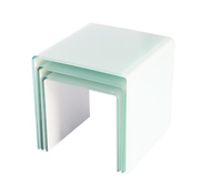 Table Gigogne en verre blanc Design
