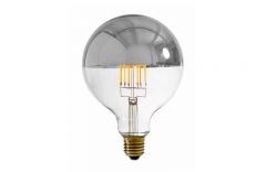 Ampoule à filament LED GLOBE 125 CROWN - E27 - Ø 12,5 cm - Argenté - Design Thermolamp