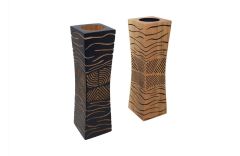 Bougeoirs Nofy - lot de 2 - Malagasy collection - Design by Caruso Création