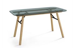 Bureau Suite pieds en bois L140 cm - Design Ateliernanni - Midj