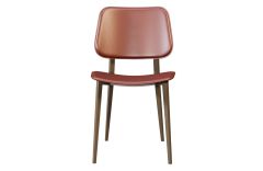 Chaise en cuir 4 pieds - Joe S M CU - Bulgarian Red -Design Midj