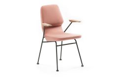 Chaise Extérieure 4 pieds en métal OBLIQUE - Design Numen/For Use - Prostoria