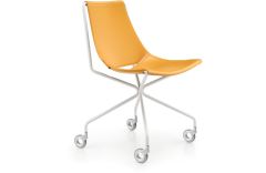 Chaise en cuir à roulettes Apelle D - Design Beatriz Sempere - Midj