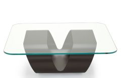 Table basse carrée en verre Ring - 115 cm - Design Gianluigi Landoni - Sovet 