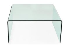 Table basse en verre Bridge carré - 60 à 110 cm - Design by studio Sovet