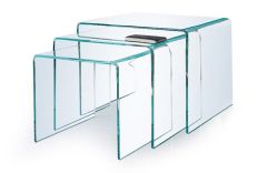 Table basse en verre Bridge Trix -  40 à 56 cm - Designed by Studio Sovet