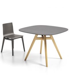 Table de Repas Carrée en Bois EMMA - Design Paolo Favaretto - Infiniti