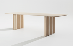 Table rectangulaire CURTAIN en bois massif - Design by Läufer & Keichel - ZEITRAUM 