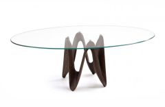 Table de repas ovale Lambda - 180 à 220 cm - Design Gianluigi Landoni - Sovet