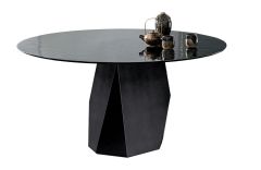 Table de repas ronde en verre DEOD - Ø 100 à 170 cm - Design Gianluigi Landoni - Sovet