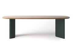 Table de repas rectangle arrondi Cosmopolitan - 200 cm - Personnalisable - Devina Nais