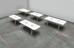 Table de réunion / conférence rectangle COUNTRY - 180 à 240 cm - Design Perin & Fernandes - Bralco