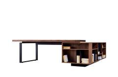 Table de travail avec meuble-bibliothèque Bat Executive - 240 à 260 cm - Design Francesc Rifé - Akaba