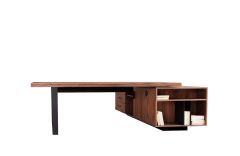 Table de travail avec meuble de rangement Bat Executive - 214 à 234 cm - Design Francesc Rifé - Akaba