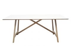 Table de repas fixe T6 - Design Ditlev Karsten - Andersen - Blanc et chêne