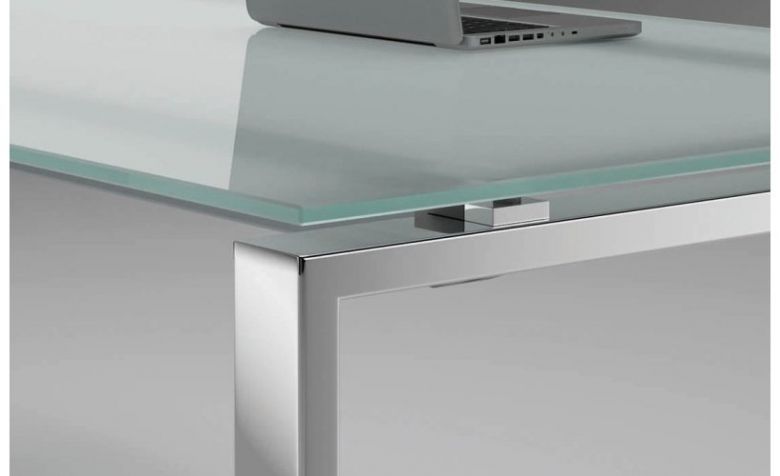 Table de Bureau en Verre GLIDER - Design Bralco